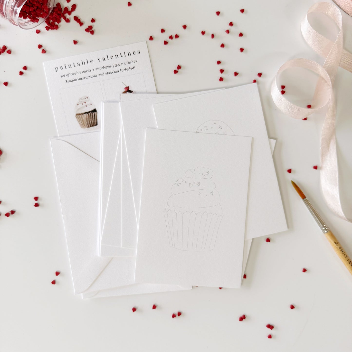 sweet treats paintable valentines
