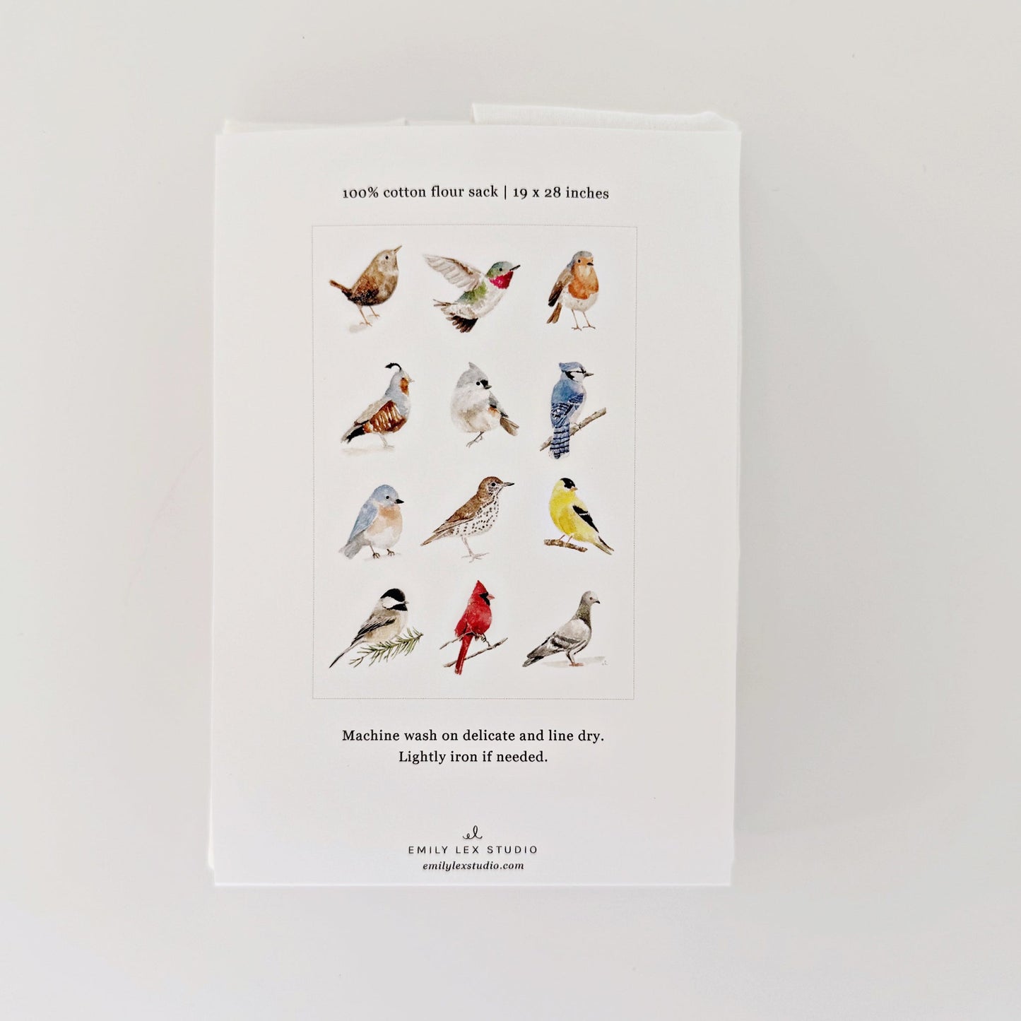 birds tea towel