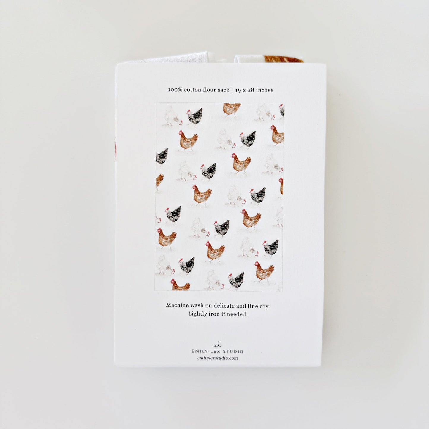 chickens tea towel