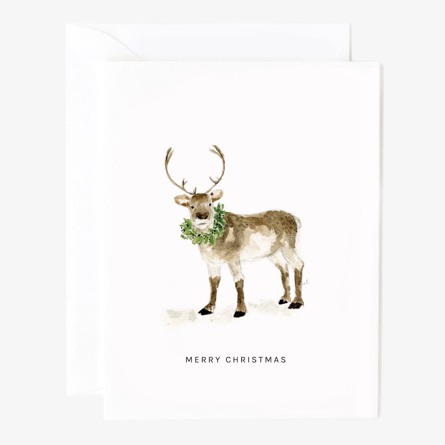 reindeer merry christmas card