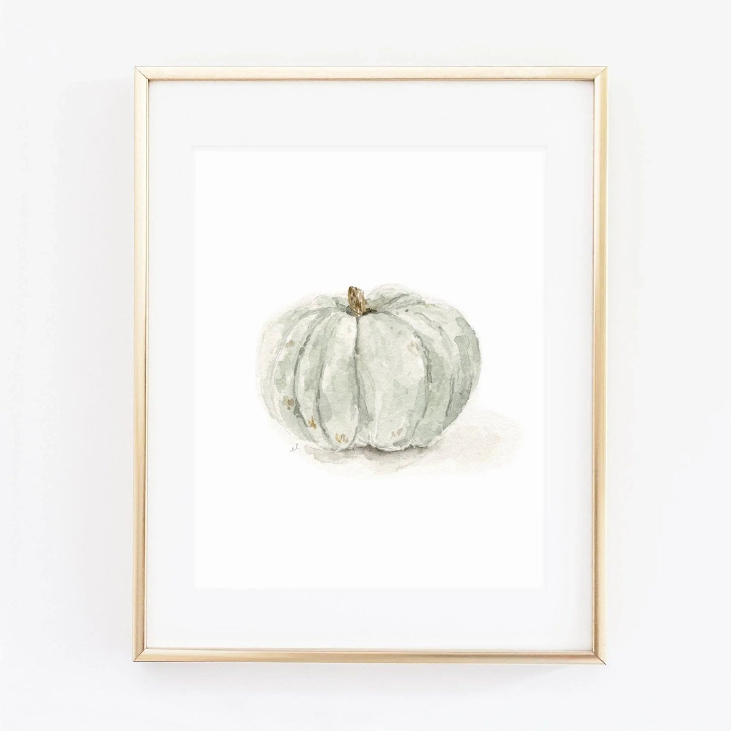 green pumpkin art print - emily lex studio