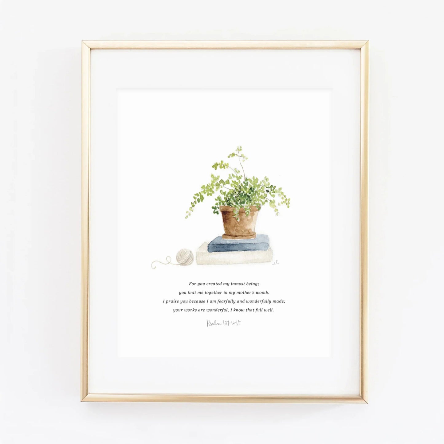 psalm 139:13-14 maidenhair fern scripture print