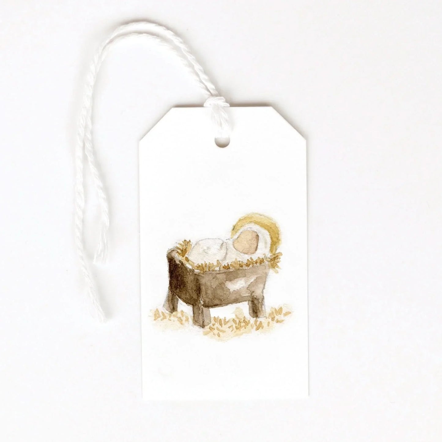 manger baby gift tags