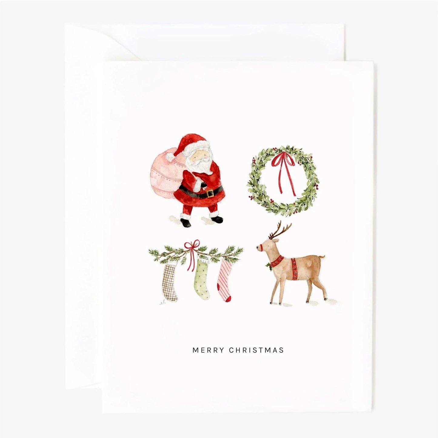 merry christmas santa greeting card