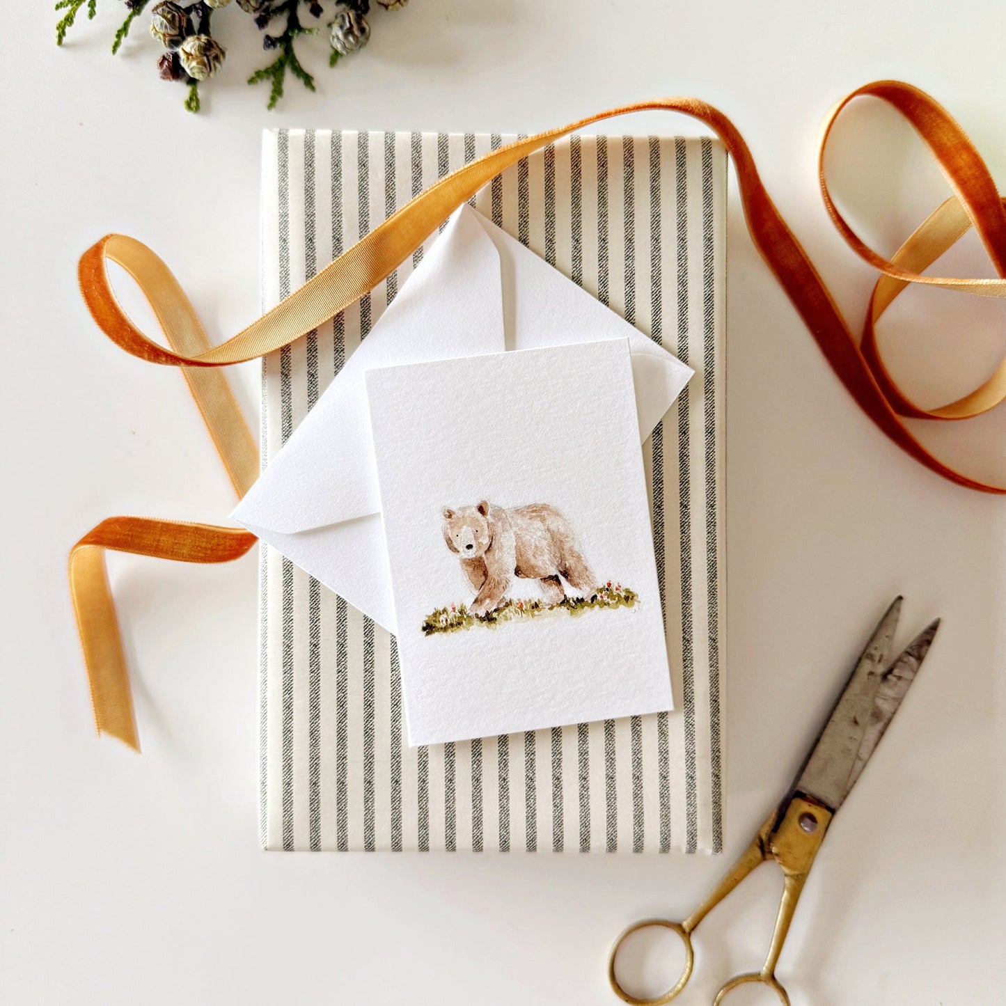 bear mini notecard