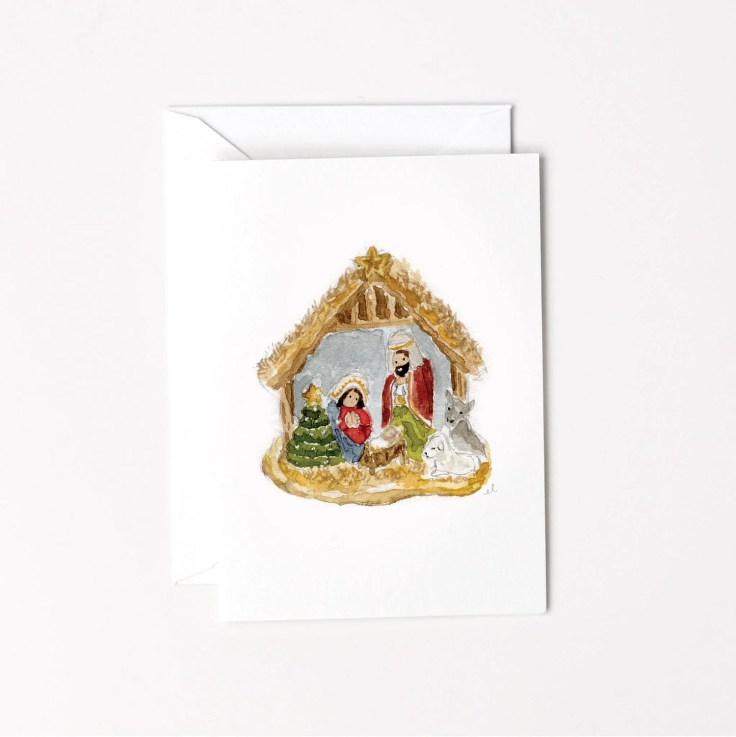 nativity ornament christmas mini enclosure notecard