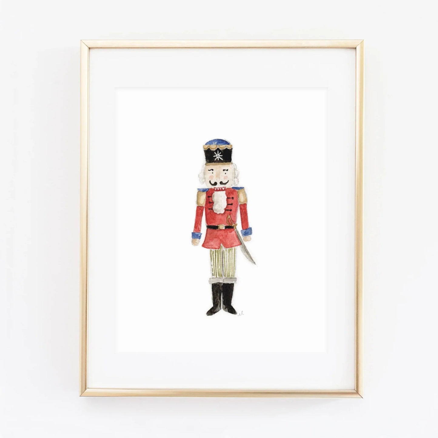 nutcracker prince watercolor wall art print