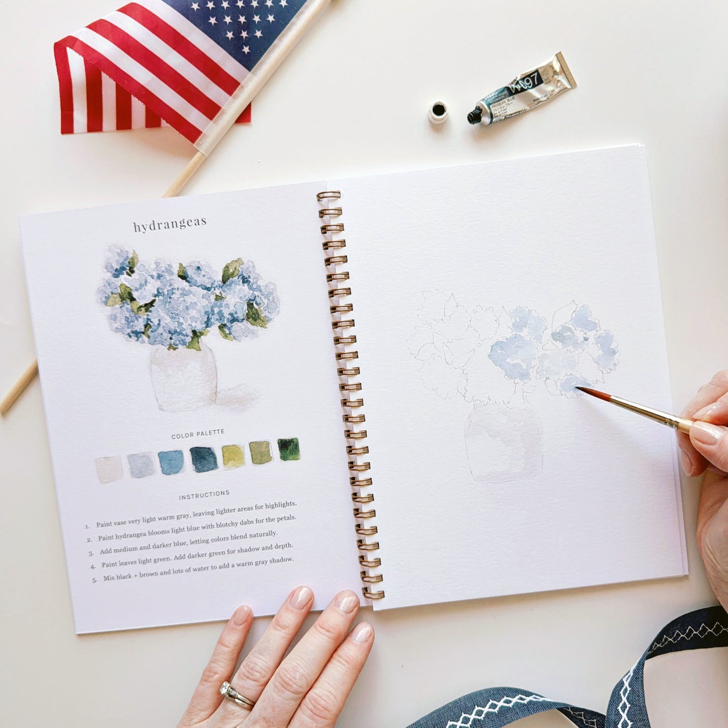 americana watercolor workbook