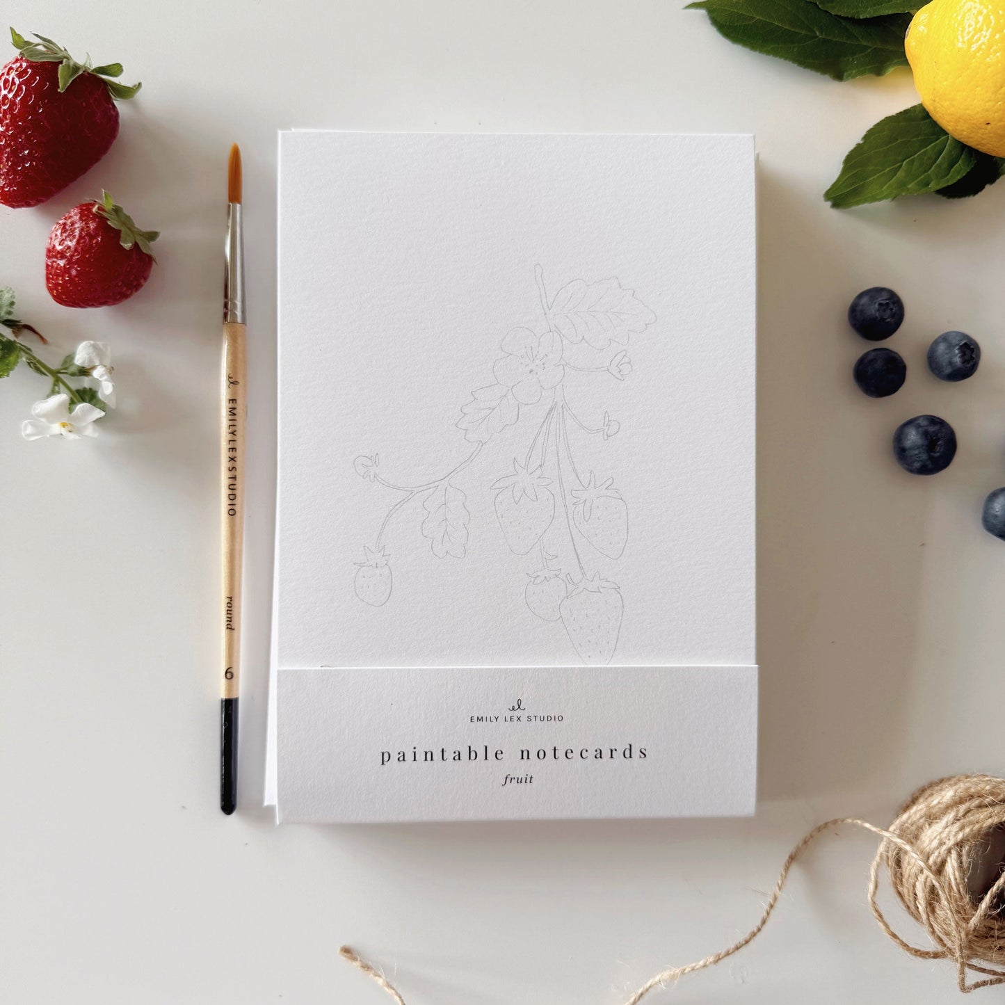 fruit paintable notecards