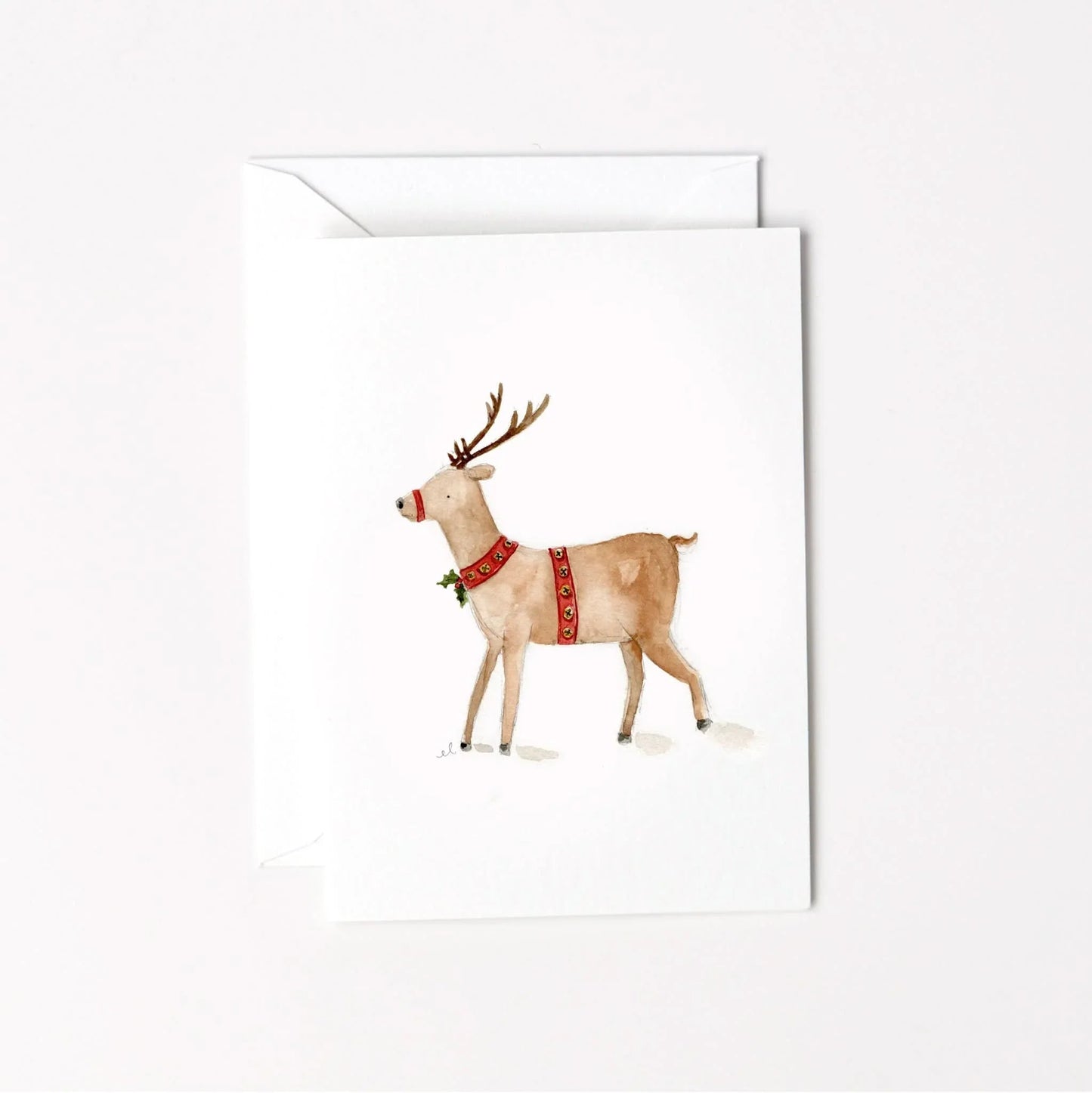 reindeer bells christmas mini enclosure notecard