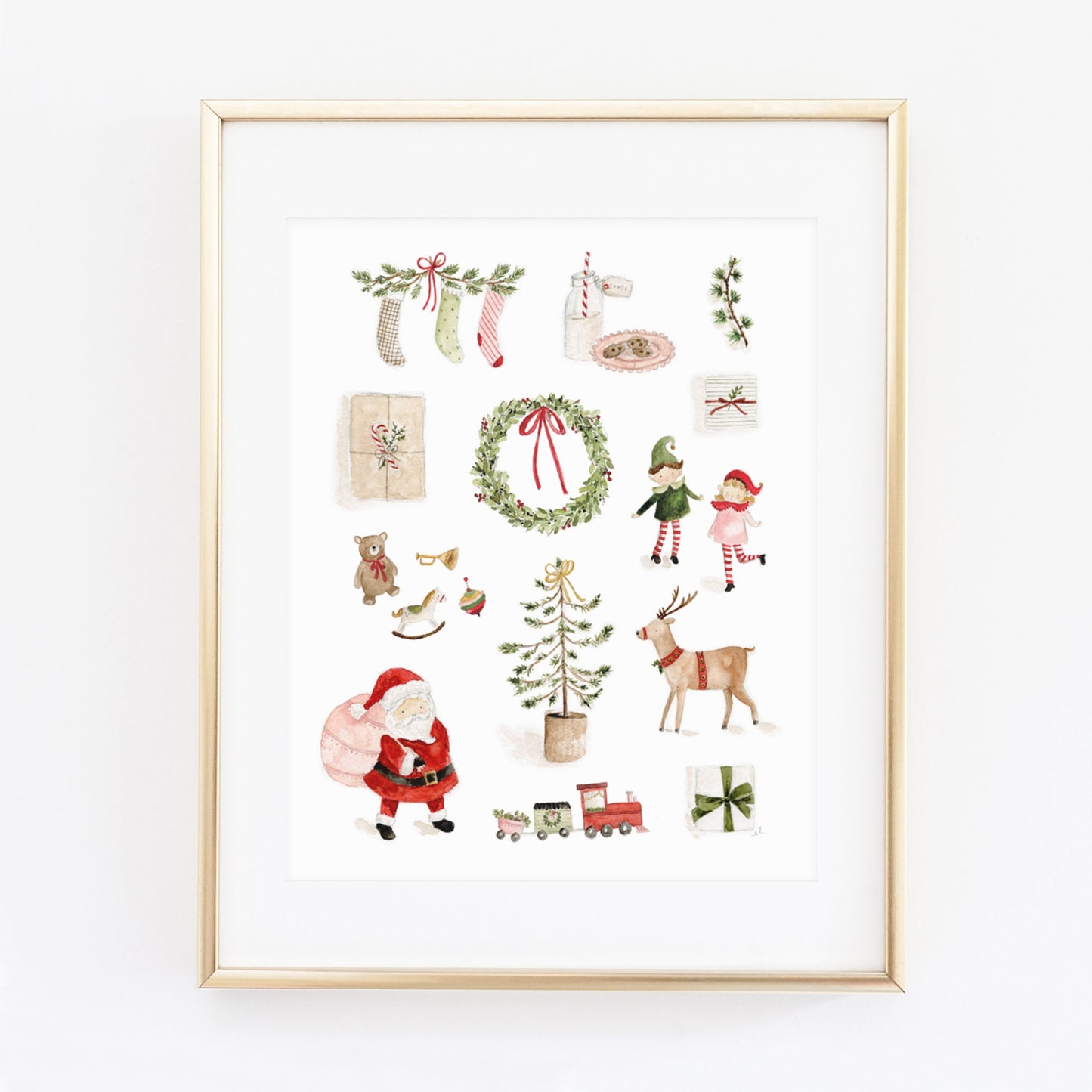 santa's workshop art print