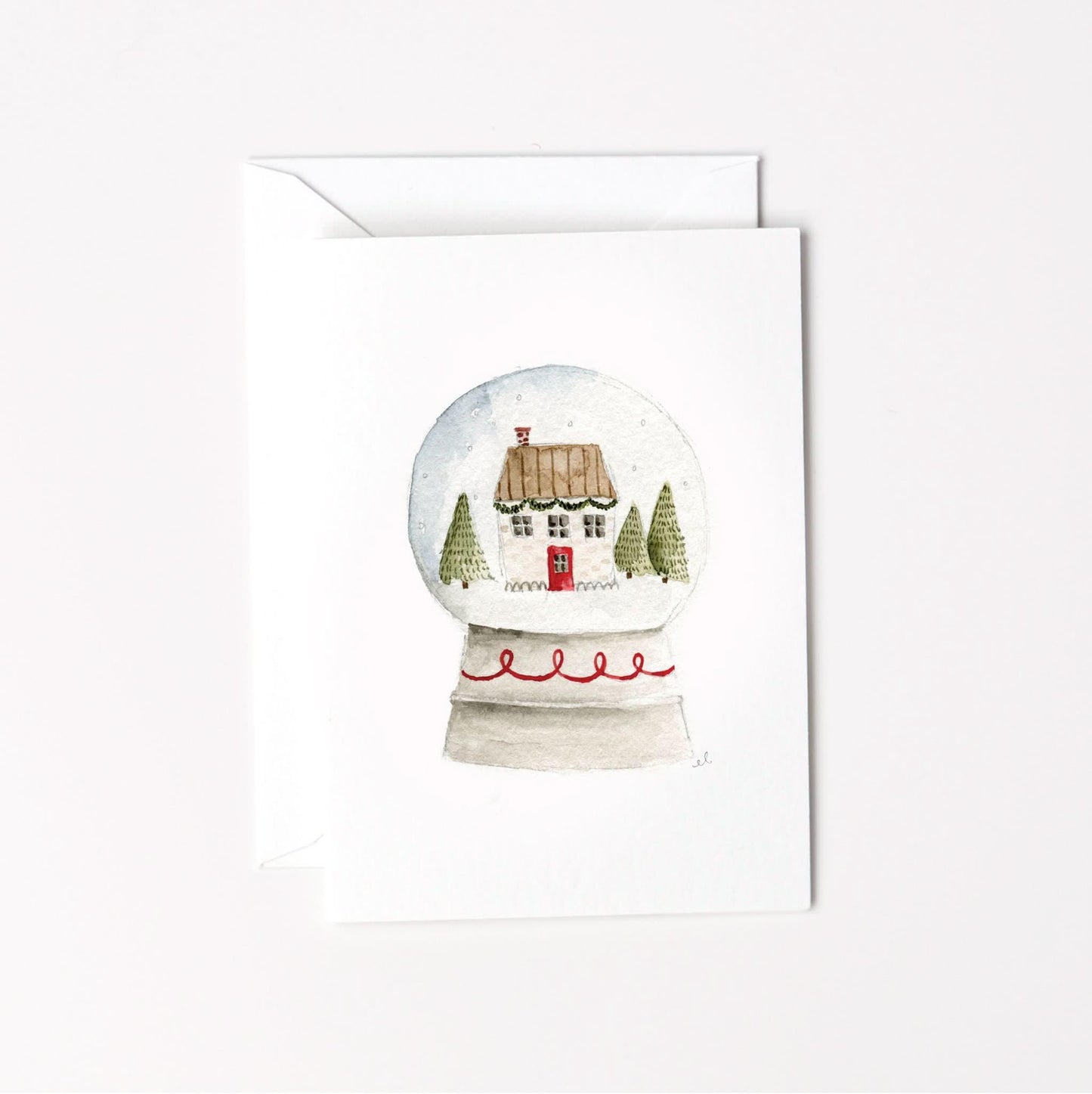 winter snowglobe mini enclosure notecard