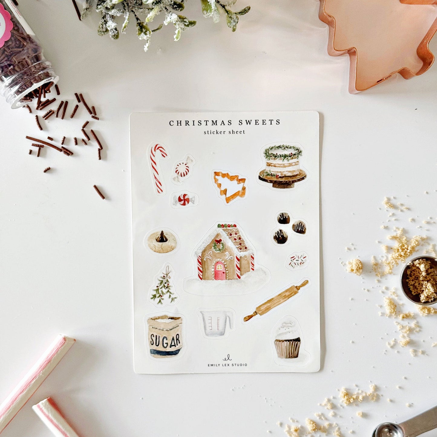 christmas sweets sticker sheets