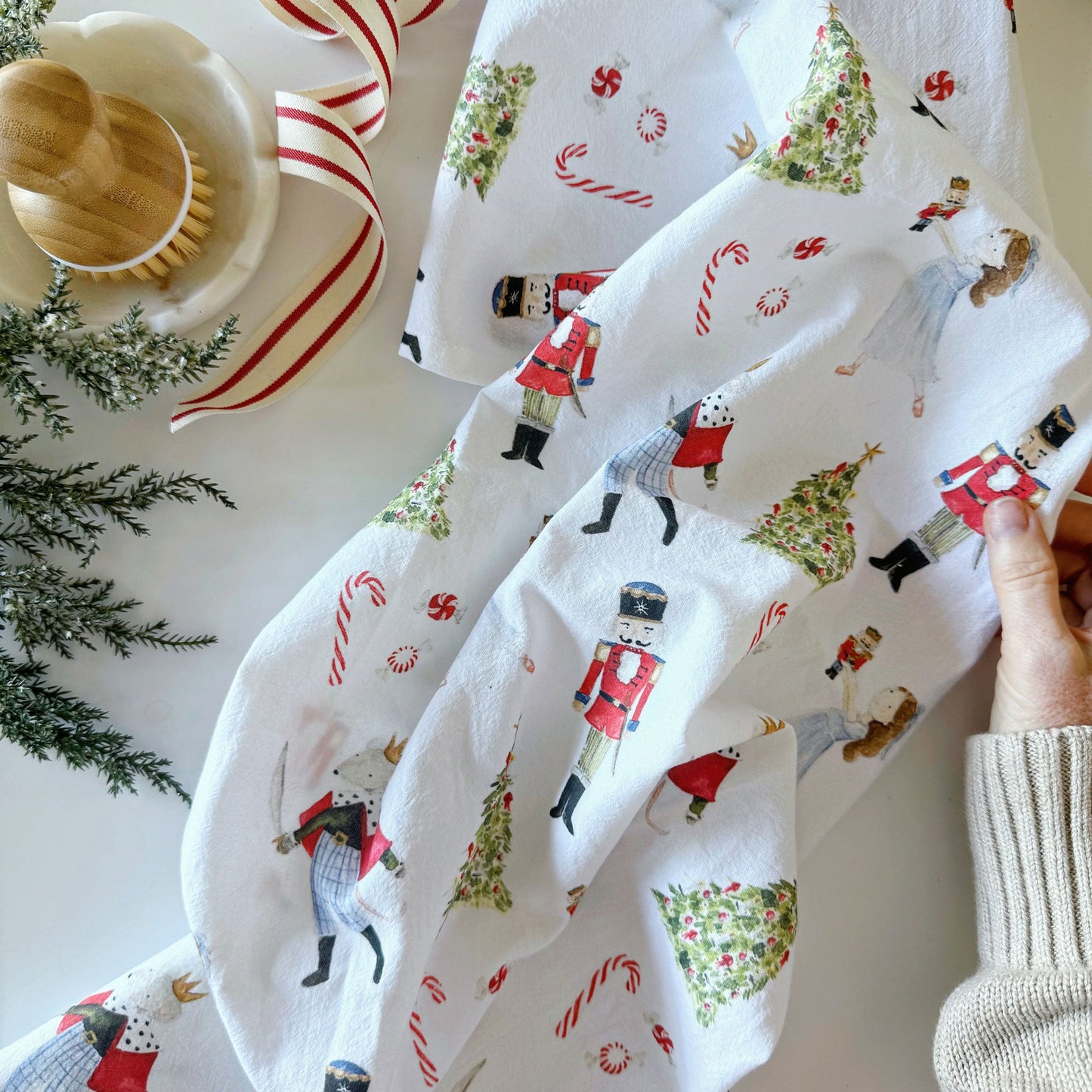 nutcracker tea towel