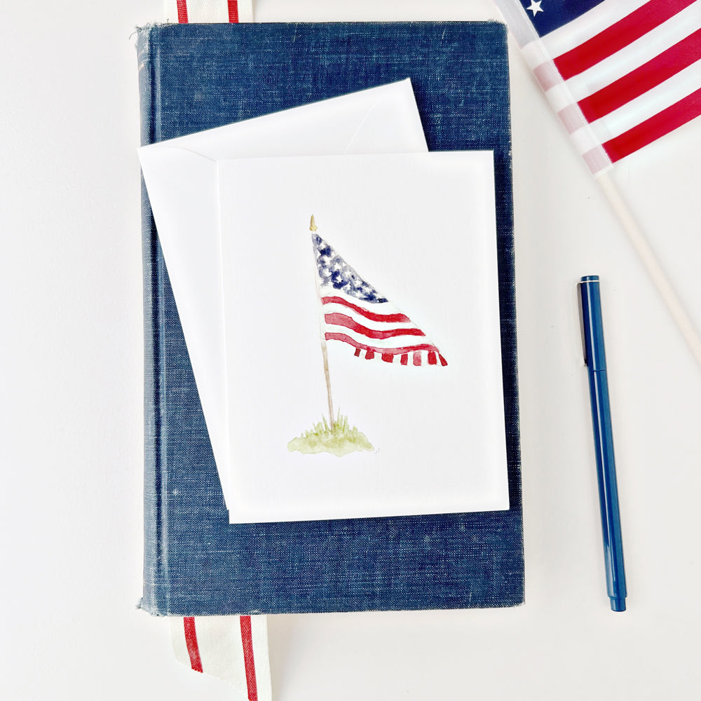 american flag notecards