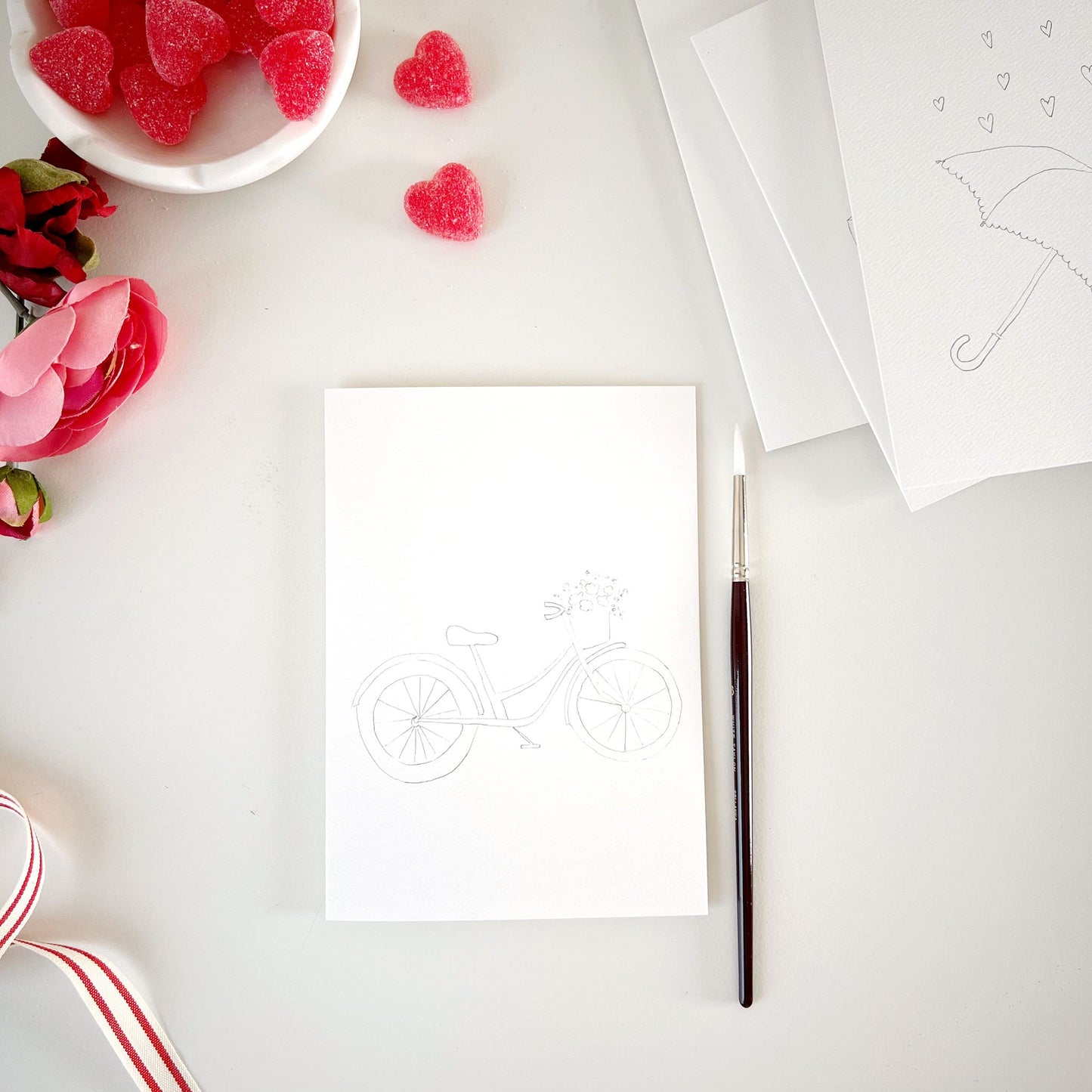love sweet love paintable notecard