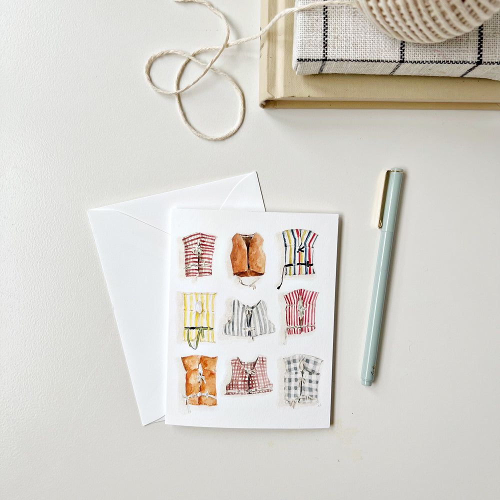boat coats notecards - emily lex studio