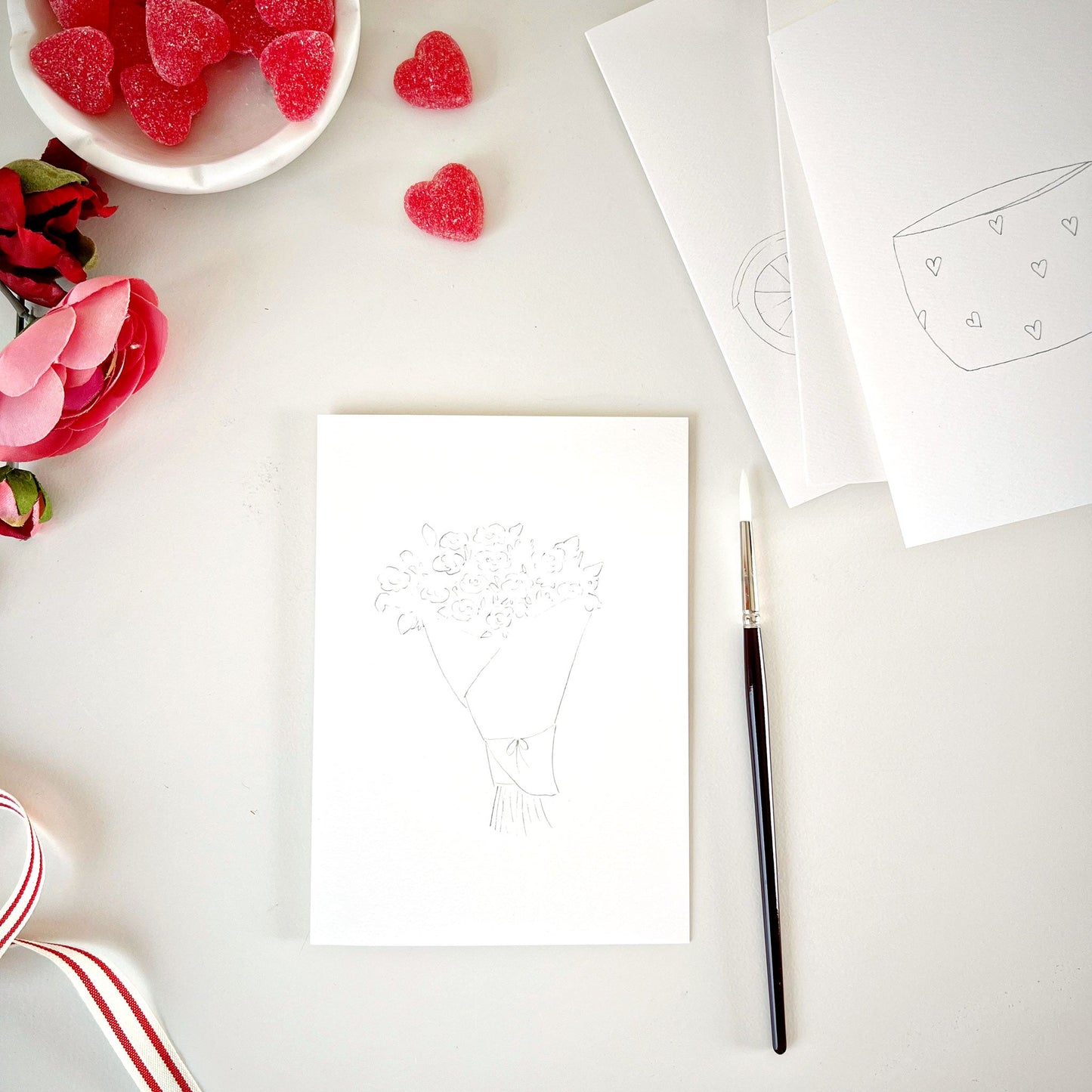 love sweet love paintable notecard