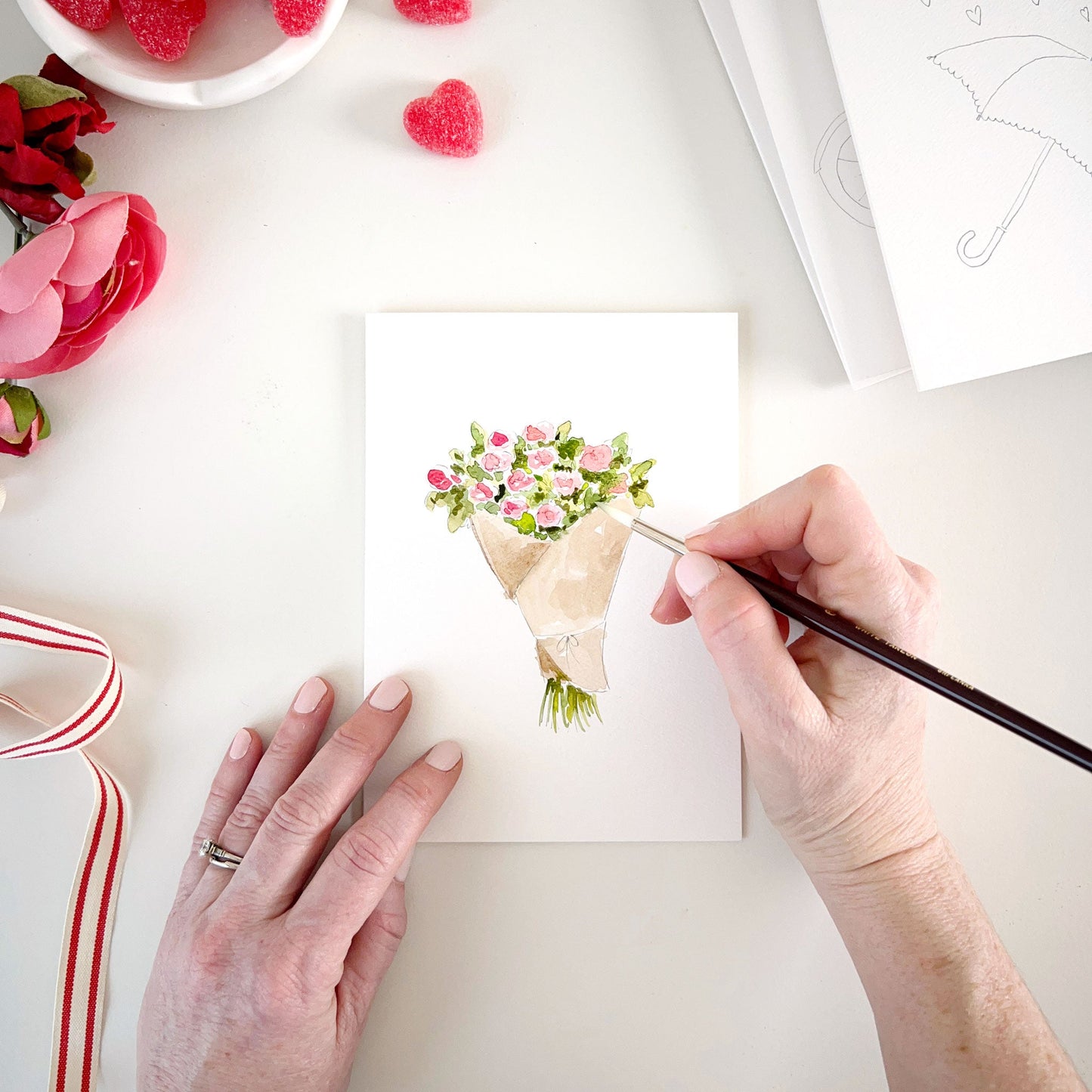 love sweet love paintable notecard