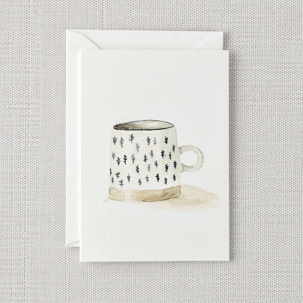 leaf mug mini notecard