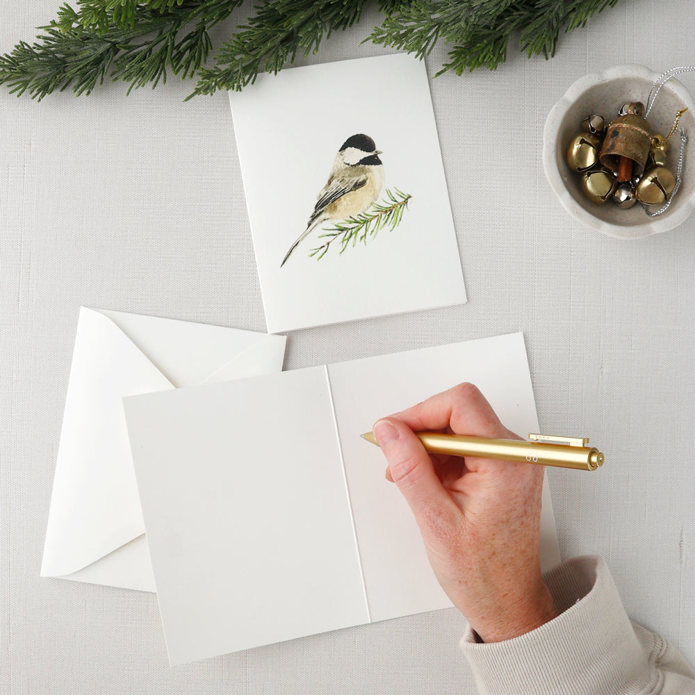 evergreen notecard set