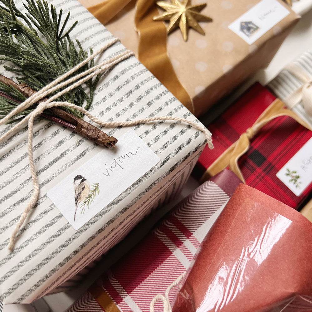 christmas gift tag sticker sheets