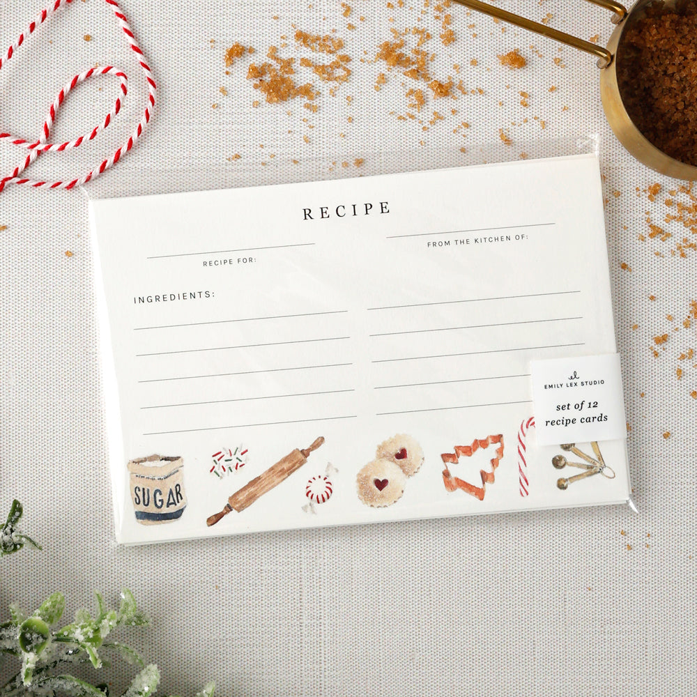 christmas baking recipe cards