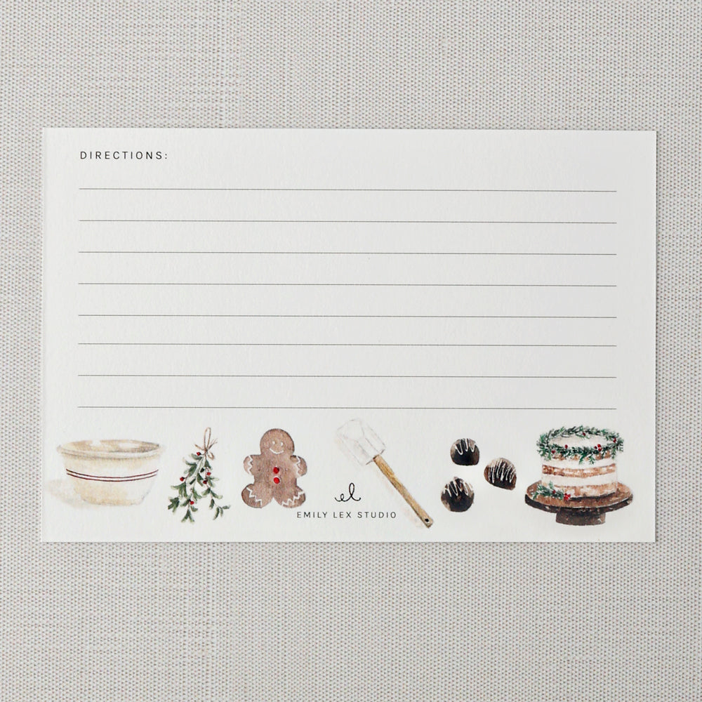 christmas baking recipe cards