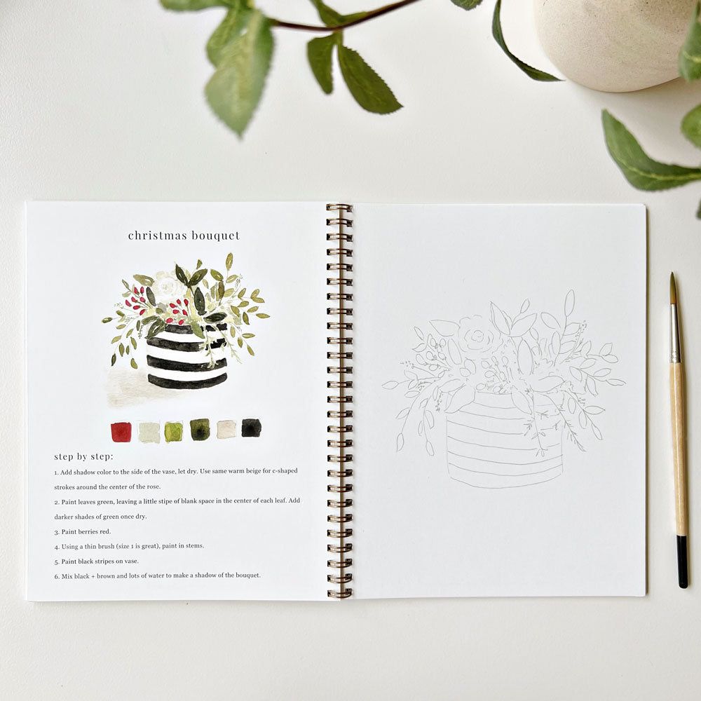 watercolor workbook bouquets - emily lex studio