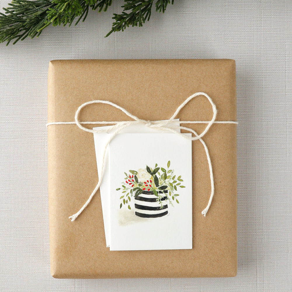 christmas bouquet mini notecard