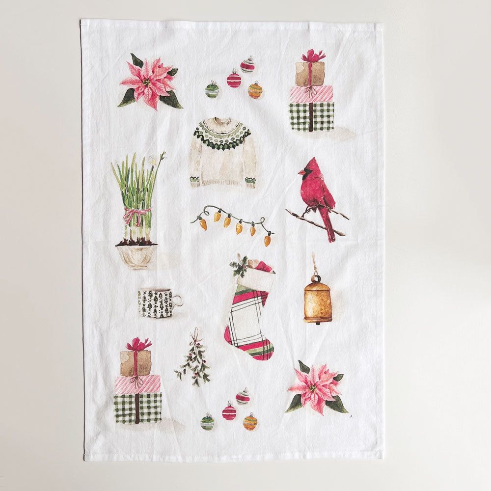 tea towel - classic christmas - emily lex studio