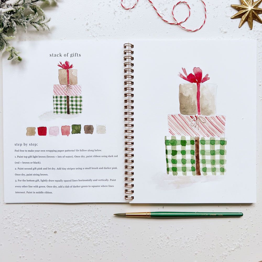 watercolor workbook christmas - emily lex studio