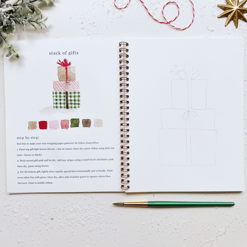 watercolor workbook christmas - emily lex studio
