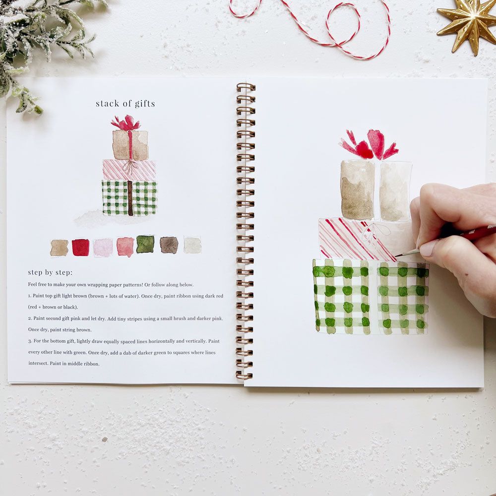 watercolor workbook christmas - emily lex studio