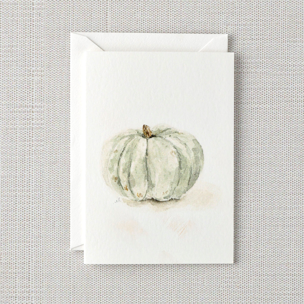 green pumpkin mini notecard
