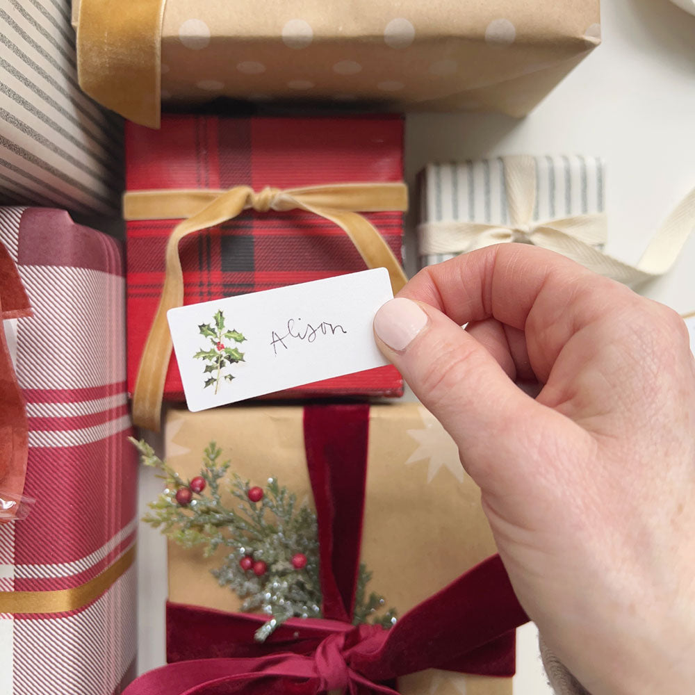 christmas gift tag sticker sheets