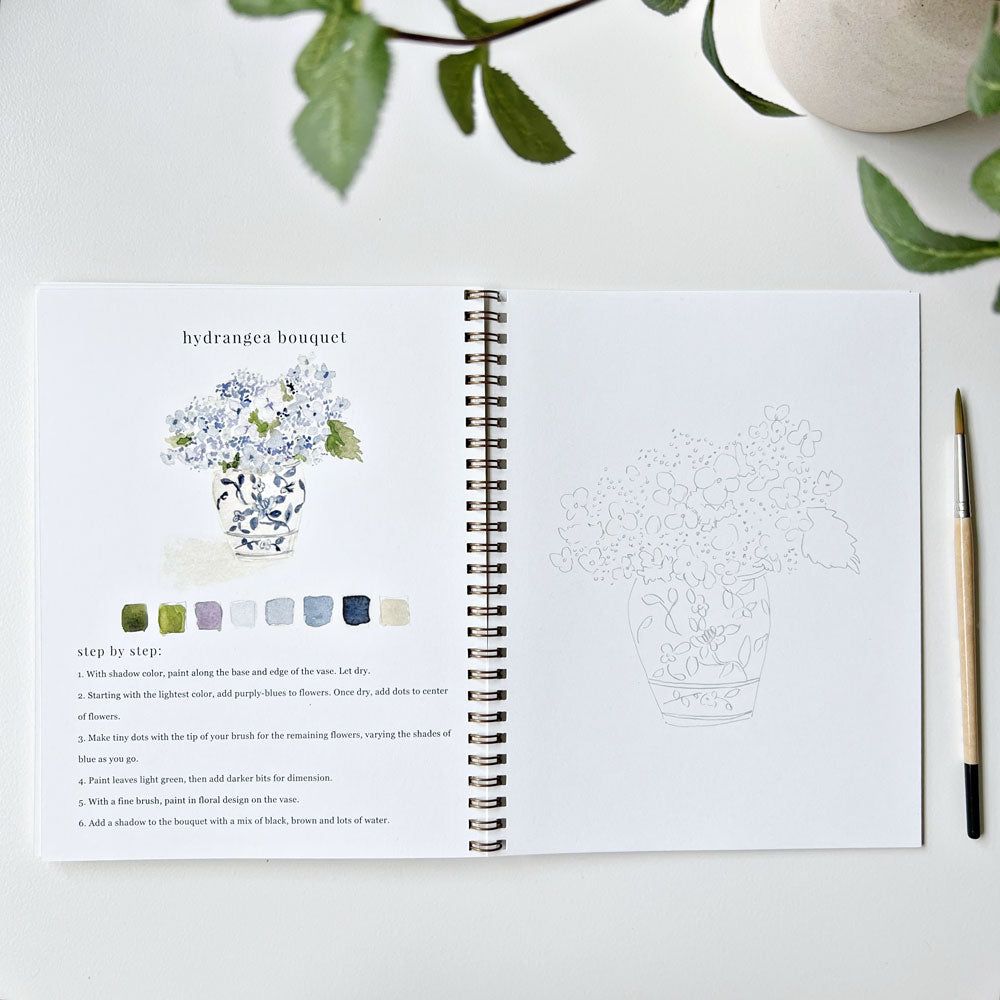 watercolor workbook bouquets - emily lex studio