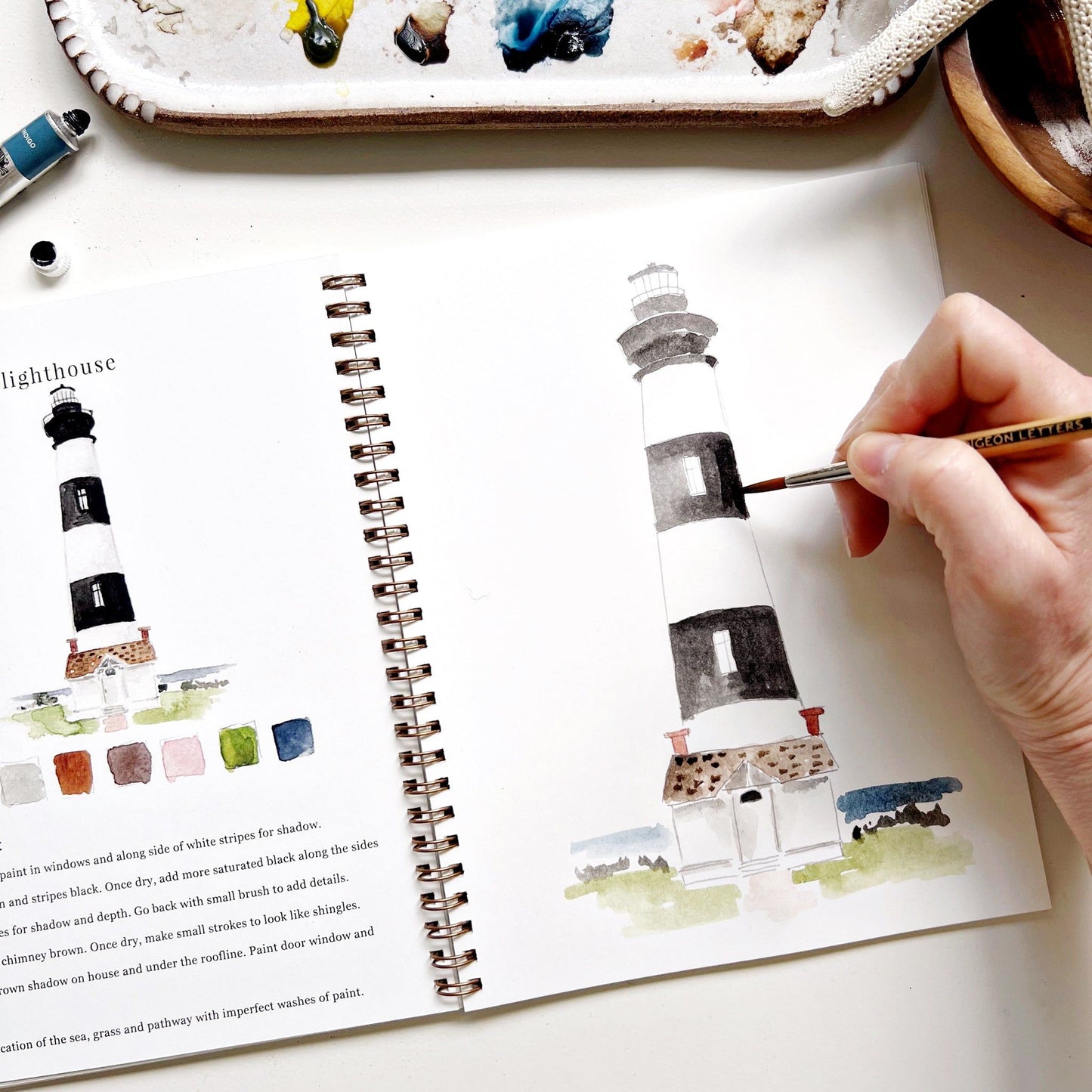 watercolor workbook seaside - emily lex studio