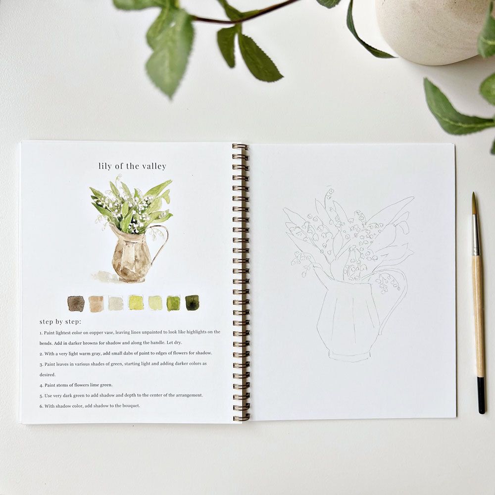 watercolor workbook bouquets - emily lex studio