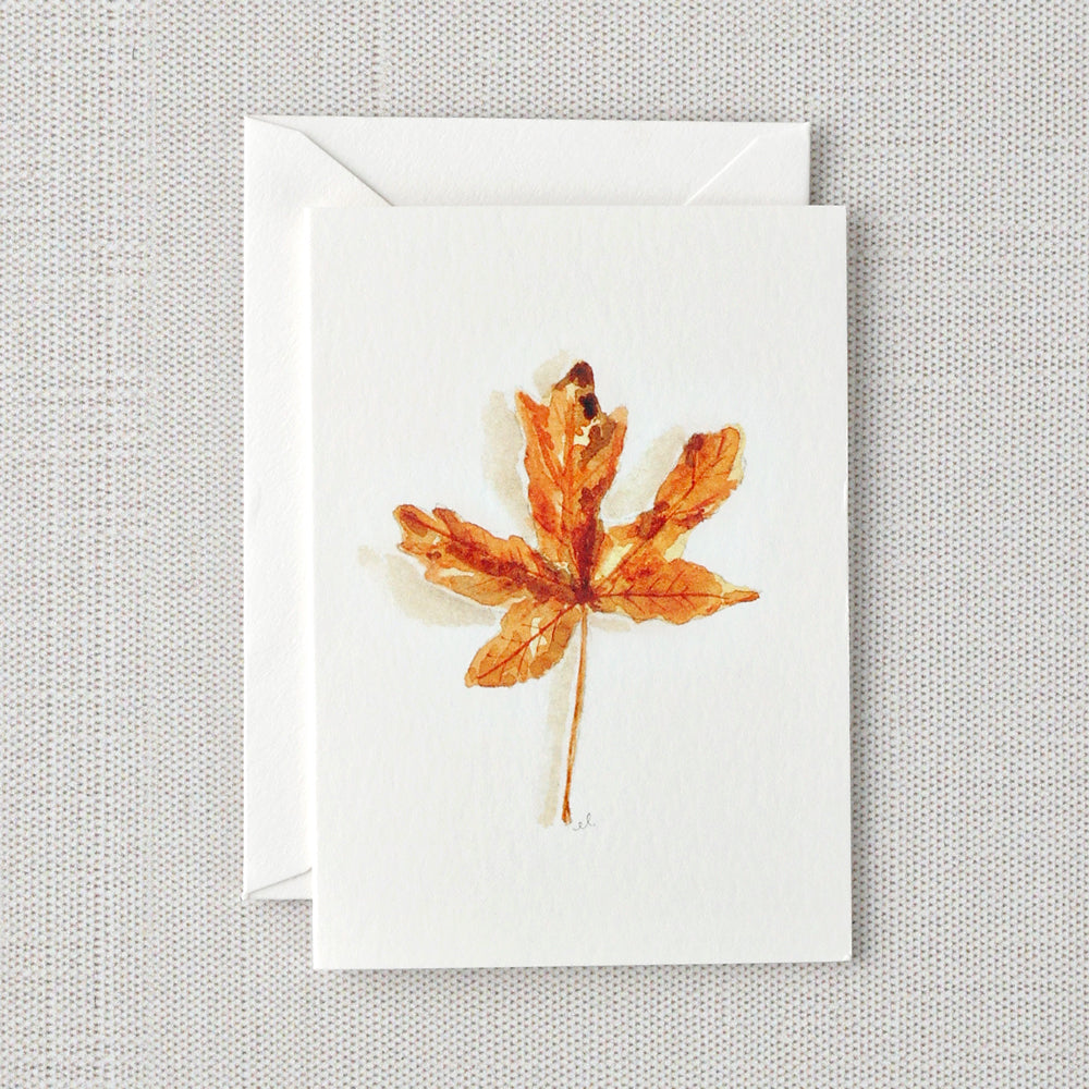 maple leaf mini notecard