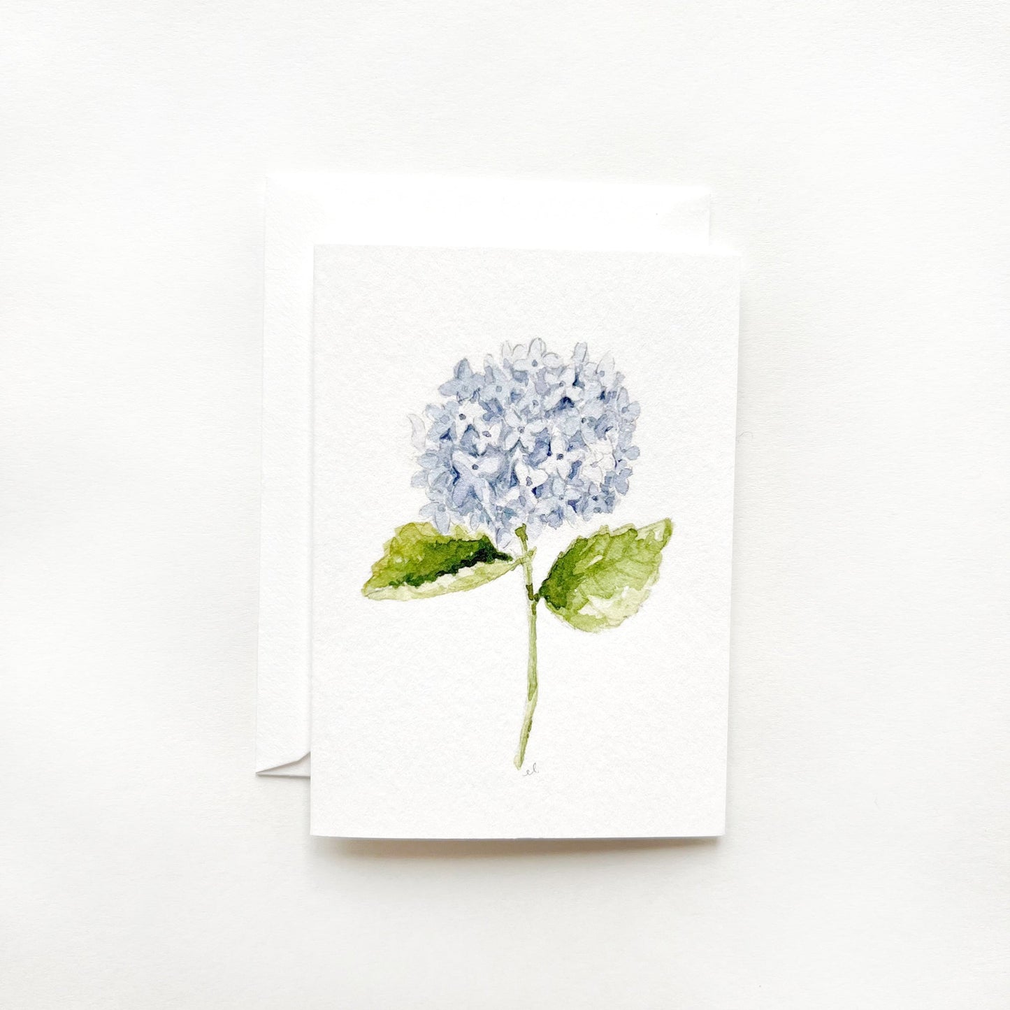 hydrangea stem mini notecard