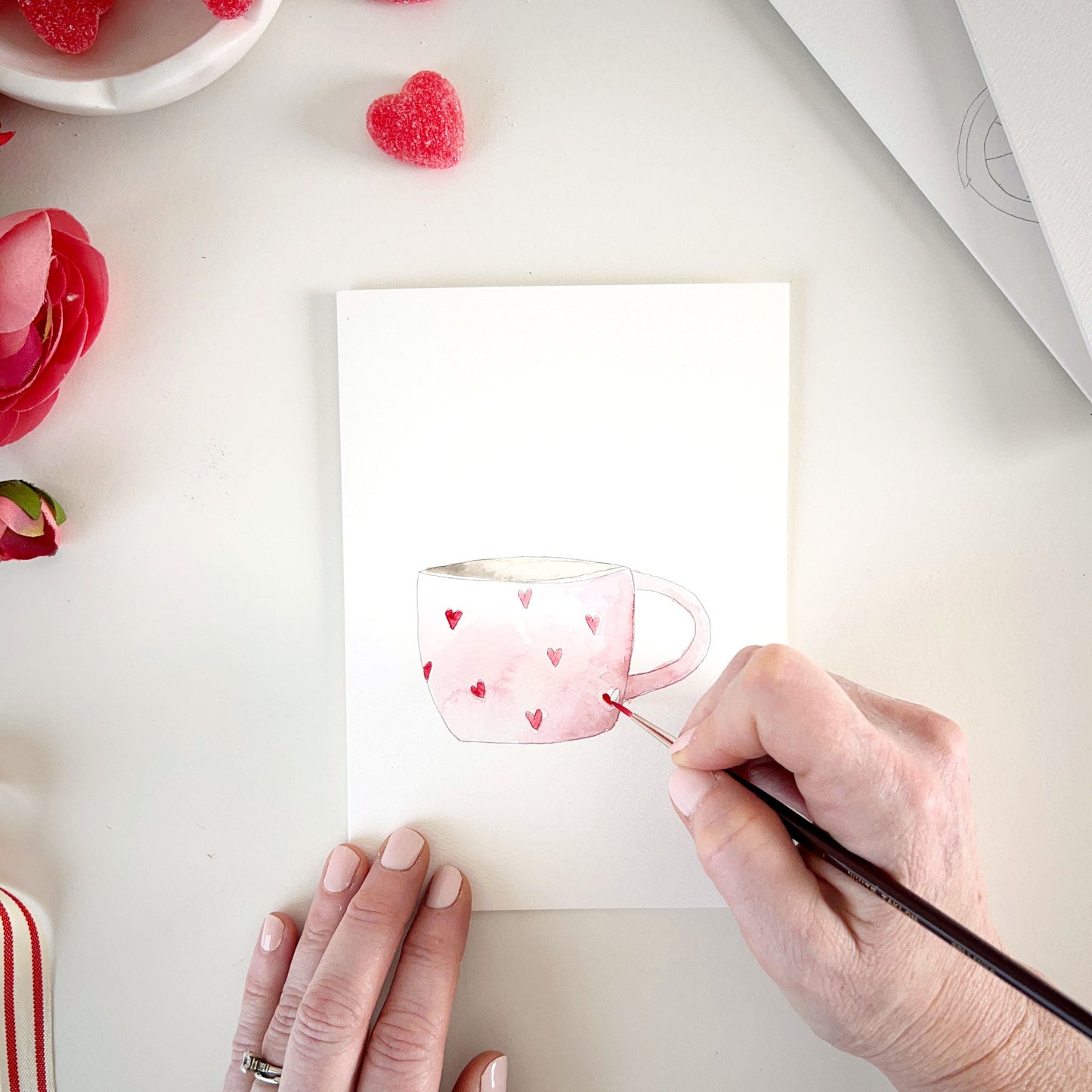 love sweet love paintable notecard