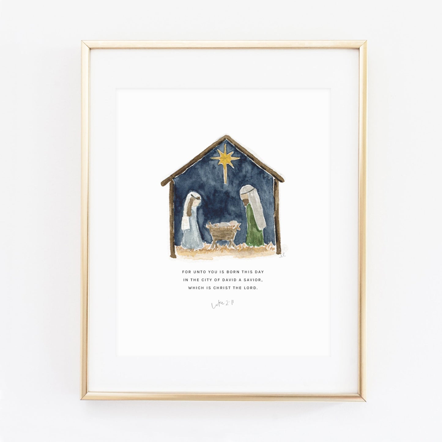 nativity luke 2:11 scripture print