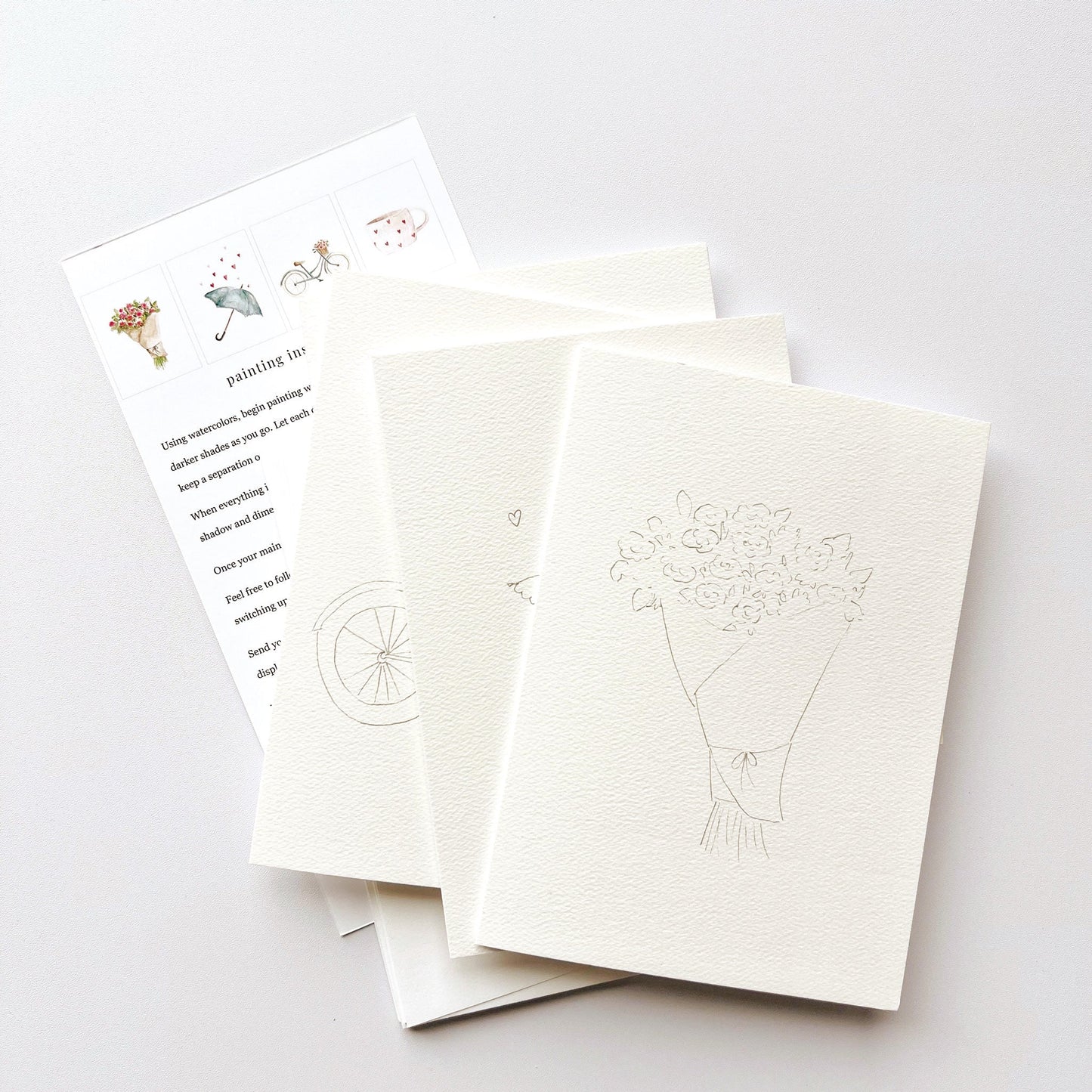 love sweet love paintable notecard