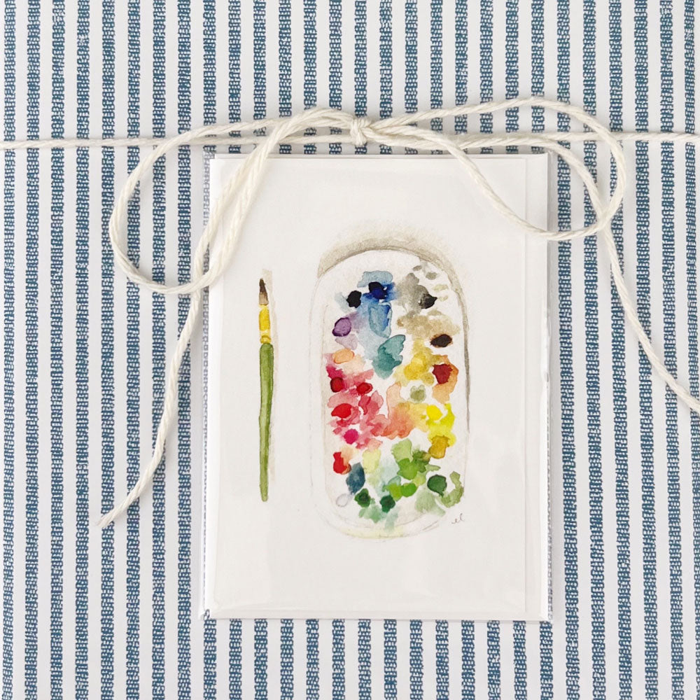 paint palette mini notecard
