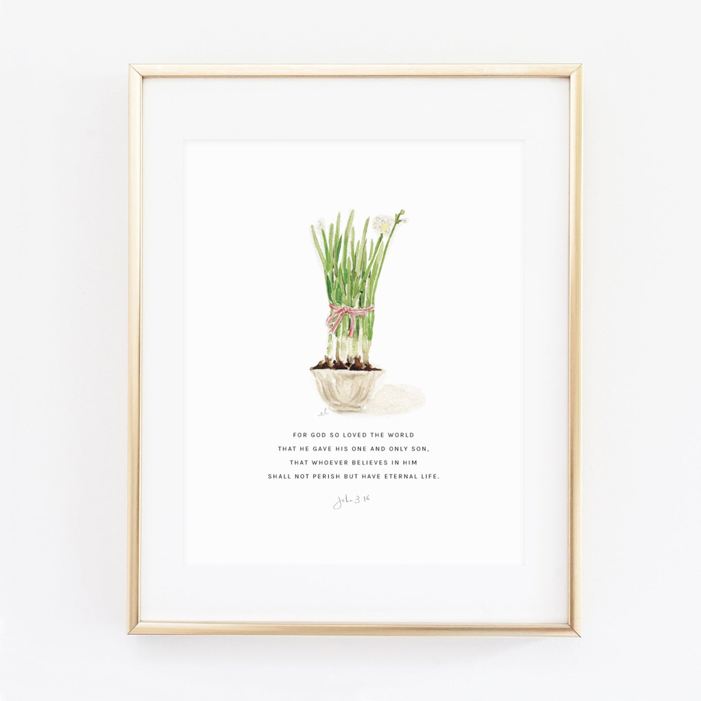 john 3:16 paperwhites scripture print