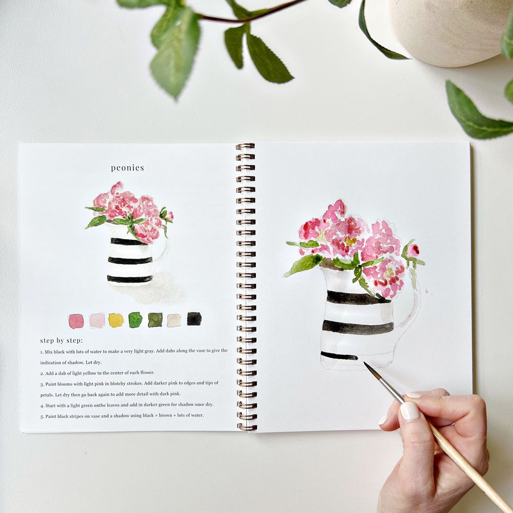 watercolor workbook bouquets - emily lex studio