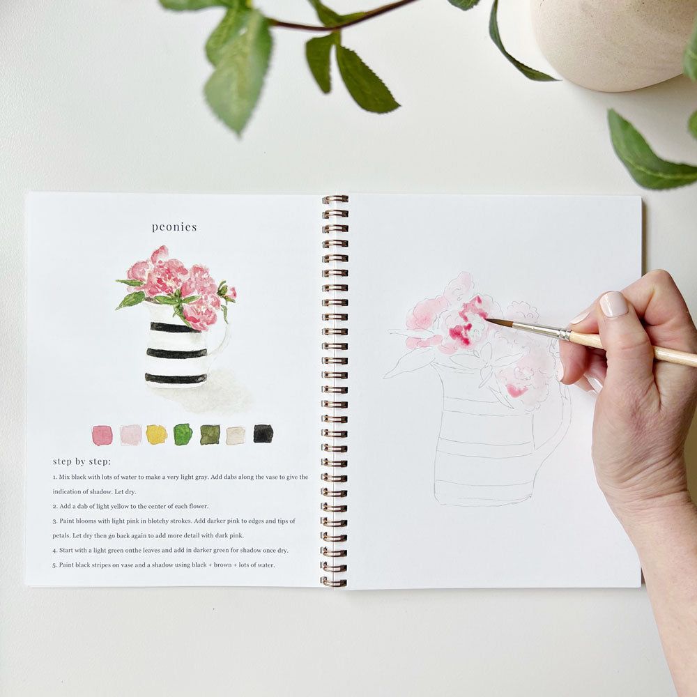 watercolor workbook bouquets - emily lex studio