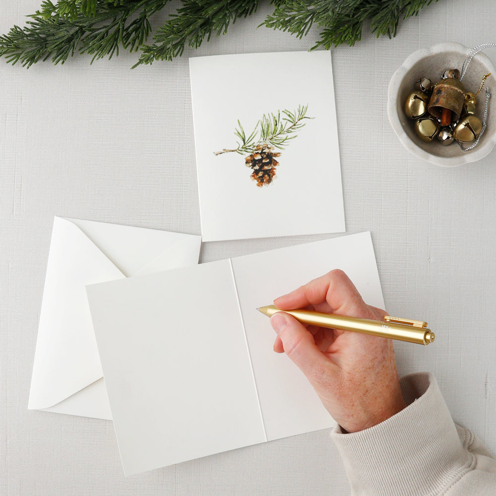 evergreen notecard set