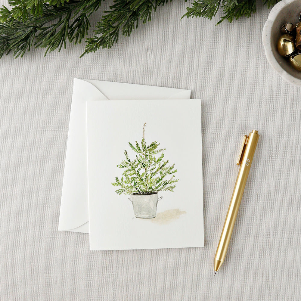 evergreen notecard set